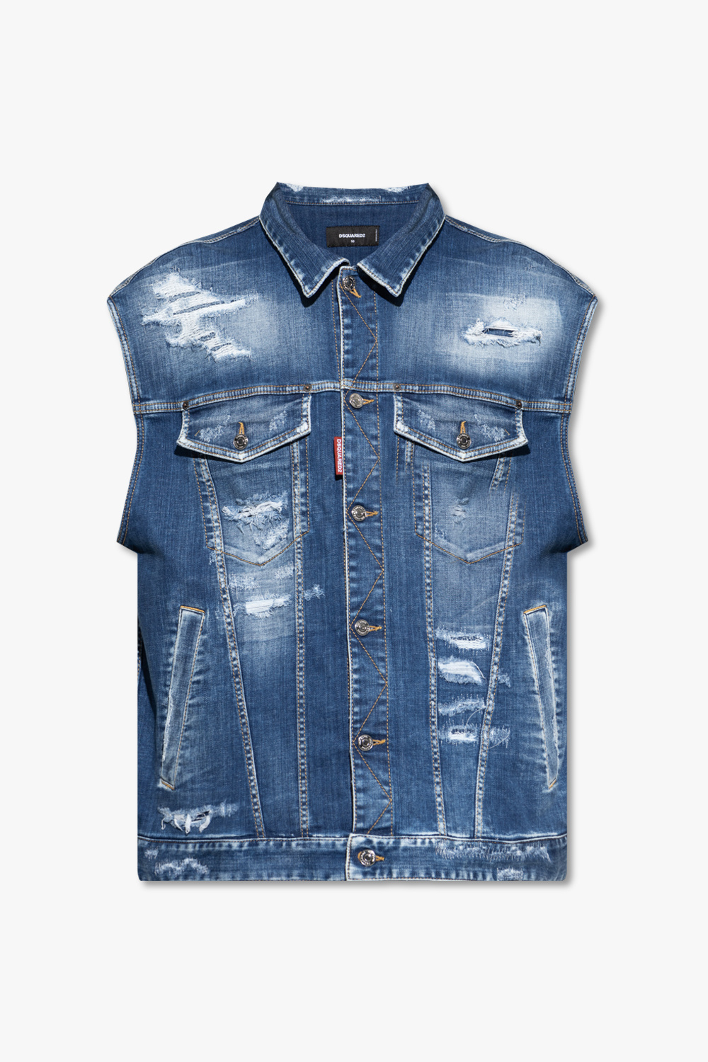 Blue Distressed denim vest Dsquared2 Vitkac Germany